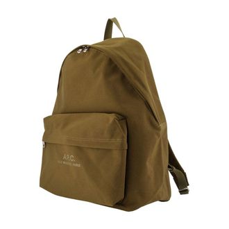 A.P.C. Mens Backstage Backpack Khaki Synthetic