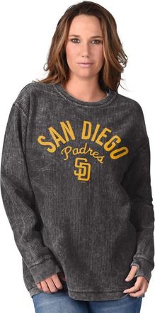 G-III 4Her by Carl Banks Womens G-III 4Her by Carl Banks Black San Diego Padres Comfy Cord Pullover Sweatshirt at Nordstrom, Size Medium