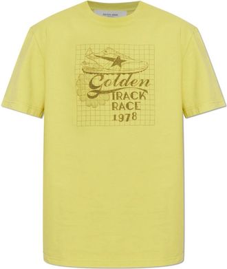 Golden Goose Gedruid T-shirt - Heren - T-shirts - Groen - S - Katoen - Tops