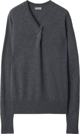 Burberry V-Neck Cashmere Jumper, Size XX-Small
