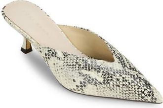 Yosi Samra Remi Pointed Toe Kitten Heel Mule in Snake at Nordstrom, Size 10