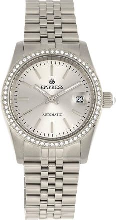 Empress Constance Automatic Bracelet Watch with Date in Metallic Silver at Nordstrom