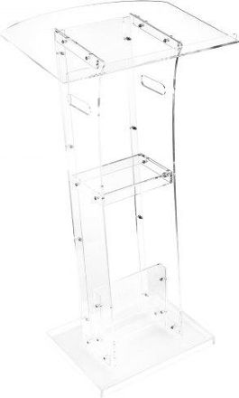 OEM Soporte De Podio De Acr&iacute;lico Altura De 109 Cm Atril De Pie Port&aacute;til Con Asas, Superficie De Lectura 60 X 75 Cm, Estante De Almacenamiento Para Aulas, 