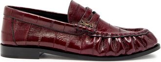 Saint Laurent Le Loafer 15 Glossed Leather Loafers - Burgundy - 36 (IT36 / UK3)