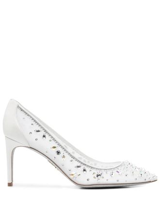 Rene Caovilla 80mm Cinderella pumps - White