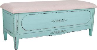 Wanderlust Deco Wanderlust Deco - Banqueta De Madera Azul 120x43x48 Cm