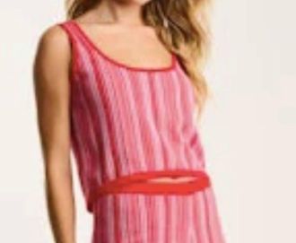 Lisa Todd Sun Kissed Tank In Lipstick Combo