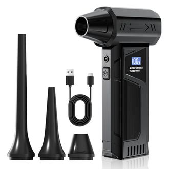 OEM Aspiradora Neum&aacute;tica Inal&aacute;mbrica Con Ventilador Turbo De 4 Velocidades Ajustables, Ventilador Turbo Multifuncional, Adecuada Para Limpiar Ordenadores,