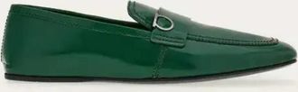 Ferragamo Loafer With Gancini Ornament, Size 7.5 EEE
