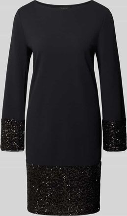s.Oliver Black Label Relaxed Fit Minikleid mit Pailletten in Black, Größe 34