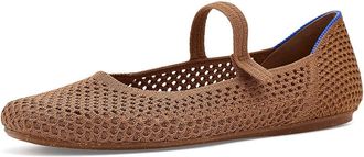 Rothy's The Square Mary Jane Womens Dress Flat Shoes Pecan Mesh : 11.5 M, Synthetic