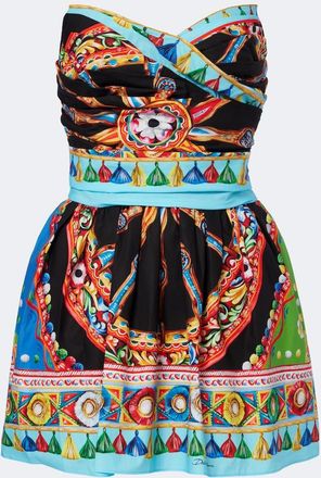 Dolce & Gabbana Carretto cotton minidress