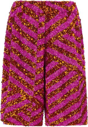 Dries Van Noten Womens Multicolor Viscose Bermuda Shorts