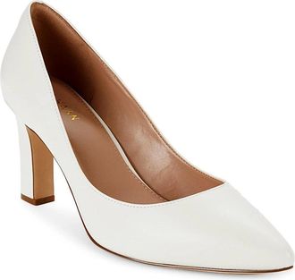 Cole Haan Womens Cole Haan Mylah Pump Ivory Leather Pointed Toe Stiletto Heel HAWK1478