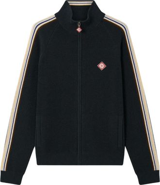 Casablanca Cafe Culture Track Jacket - Heren - Sweatshirts & Hoodies - Blauw - Maat: XL Katoen