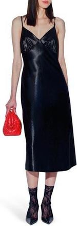 Walter Baker Bristol Bias Cut Satin Slipdress in Black at Nordstrom Rack, Size 10