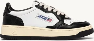 Autry SNEAKERS MEDALIST LOW BICOLOR IN PELLE BIANCA E NERA