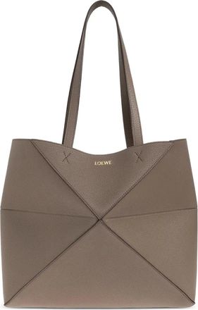 Loewe Borsa tote Puzzle Fold media - Marrone