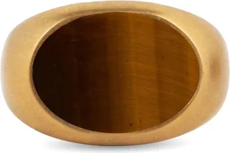 Dries Van Noten Stone Signet Gioielli Oro-Uomo