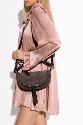 Chlo&eacute; Shoulder Bag Marcie Mini, Womens, Brown