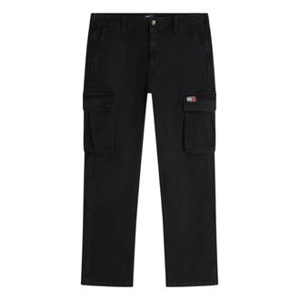Tommy Jeans Straight Trousers, male, Black, Size: W30 L32 Otis Co Canvas C