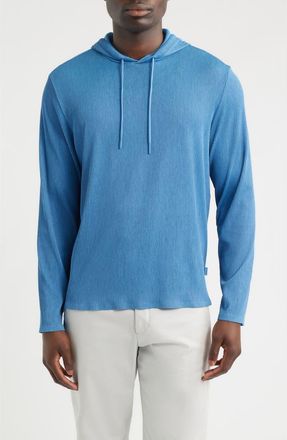 Johnnie-O Hoppin Heathered Performance Hoodie in Heather Sailor at Nordstrom, Size Xx-Large