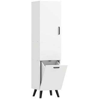 HOMCOM Columna de ba&ntilde;o 35x31.5x144 cm blanco