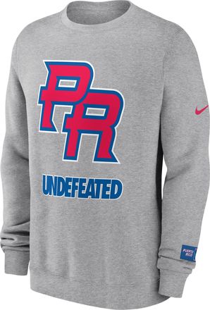 Nike Puerto Rico National Baseball Team 2026 World Baseball Classic Complex Undefeated Nike Mens Pullover Crew in Grey | NKPV06GW8E-TNG