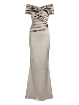 Talbot Runhof Off-shoulder jurk - Beige