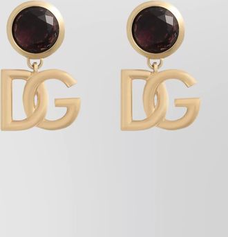 Dolce & Gabbana logo clip earrings