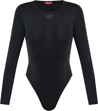 Diesel Black Long-Sleeve Bodysuit