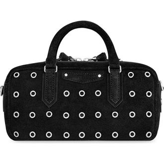 Rebecca Minkoff Industry Grommet Leather Bowler Bag in Black at Nordstrom
