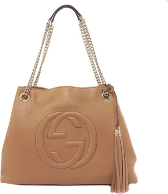 Gucci Brown Leather Tote Bag (Pre-Owned)