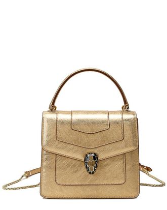Tiffany & Fred Top-Grain Saffiano Leather Satchel