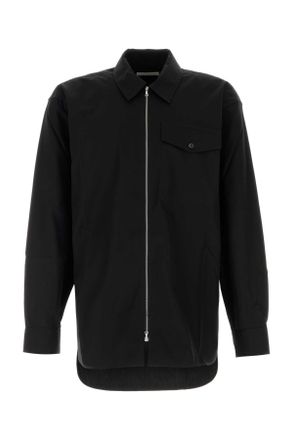 Dries Van Noten Black Poplin Croomson Shirt