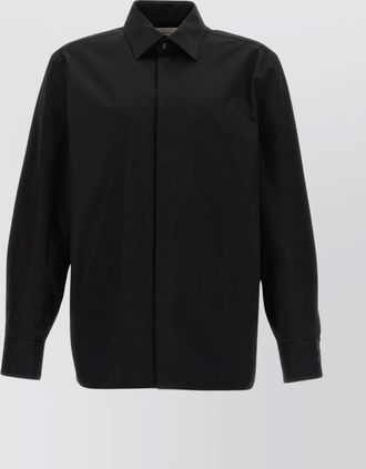Saint Laurent point collar long sleeve plain shirt