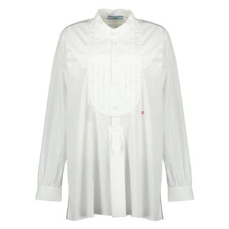 Prada Cotton Shirt - female - Prada - Shirts - White - S - Blouses & Shirts