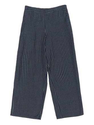 Bimba & Lola gingham-check straight trousers - women - Cotton - L - Blue