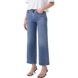A Gold E Harper High Waist Ankle Wide Leg Jeans in Moor at Nordstrom Rack, Size 31