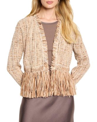 Nic+Zoe Nic+Zoe Iconic Cork Fringe Knit Jacket