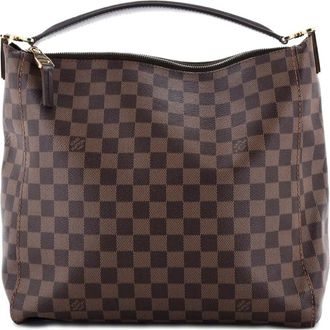 Louis Vuitton Portobello Handbag Damier PM hobo bag - Marrone