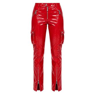 Dolce & Gabbana Pantaloni in pelle - - Trousers - Donna - Rosso - S
