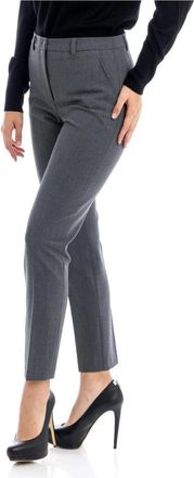 Seventy Pantalon van wolmix - Dames - Slim Fit Broeken - Grijs - L - Wol - Broeken