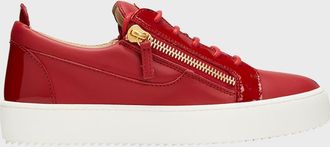 Giuseppe Zanotti Men & apos;s London Double-Zip Leather Low-Top Sneakers