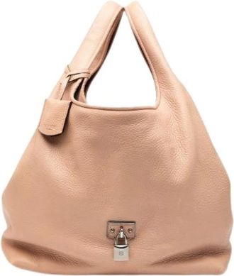 Loewe Pre-owned Shoulder Bag - Dames - Vintage Schoudertas - Beige - ONE Size - Leer - Vintage