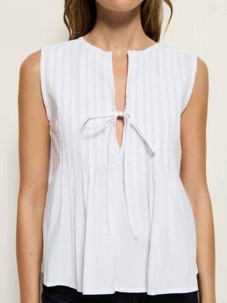 Nation Ltd Ali Tie Front Top In White