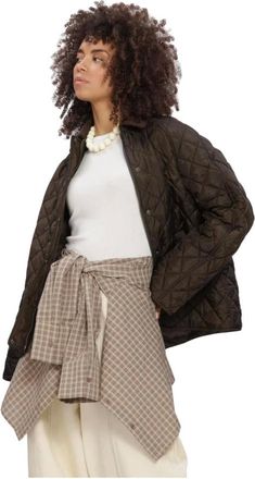 Notre-V Nv-Iemke Quilted Jacket - Dames - Jassen - Bruin - Maat: S Leer