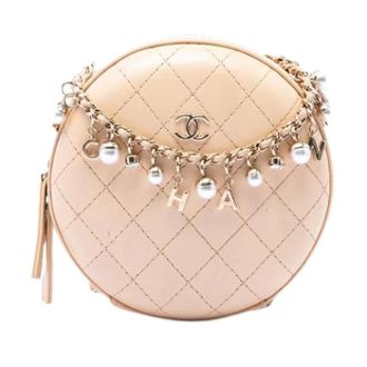 Chanel Pre-owned Quilted Crossbody Bag - Dames - Pre-owned - Beige - Maat: ONE Size Leer