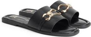 New York & Company Rayla Bit Slide Sandal in Black at Nordstrom Rack, Size 6.5