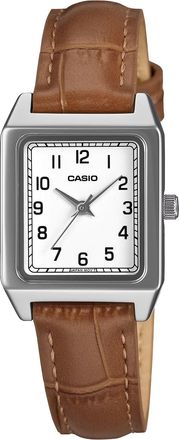 Casio Womens White Dial Brown Leather Classic Analog Watch - LTP-B150LA-8BDF